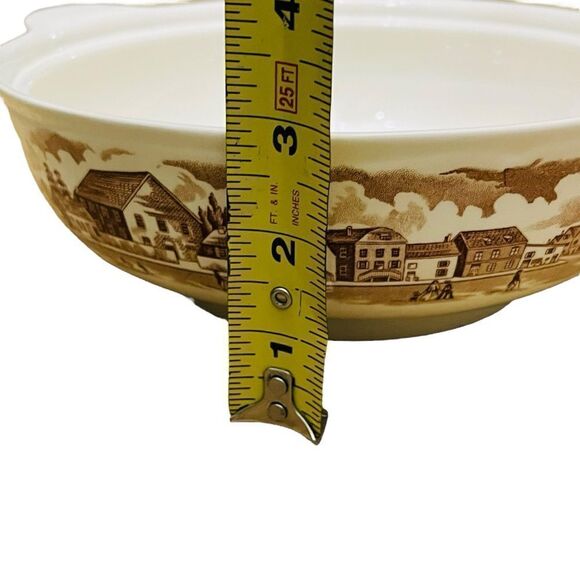 Alfred Meakin Staffordshire England 'Fair Winds' Bowl Original Copper Engravings - Picture 7 of 8